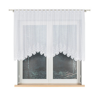 Klementyna firanka żakardowa gotowa, szerokość 200 x wysokość 120cm, kolor 001 biały