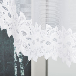 Bastia firanka żakardowa gotowa, szerokość 230 x wysokość 80cm, kolor 001 biały