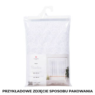 Bastia firanka żakardowa gotowa, szerokość 230 x wysokość 80cm, kolor 001 biały
