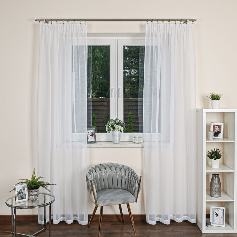 Etamina firana gotowa na taśmie 140x250cm kolor biały EAN: 5907693245143
