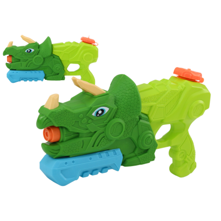 Pistolet na wodę dinozaur zielony triceratops 1000 ml  zasięg 7m