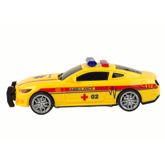 Sportowe Auto Ambulans z Światłami i Dźwiękiem Żółte EAN: 5905515359573
