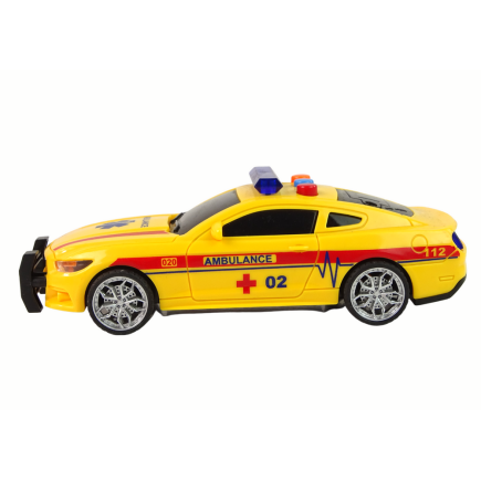 Sportowe Auto Ambulans z Światłami i Dźwiękiem Żółte EAN: 5905515359573