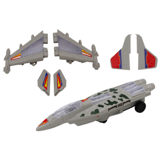 Myśliwiec militarny f35 jeżdżący światła dźwięki szary