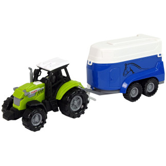 Traktor z przyczepka dla konia dźwięk zielony farma