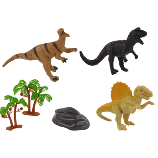 Zestaw figurek dinozaury w tubie park akcesoria 12 el.
