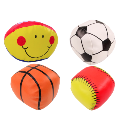 Miękkie Piłki Sportowe - Koszykówka, Rugby, Piłka Nożna, Baseball Zestaw 4el. - EAN: 5905991020370