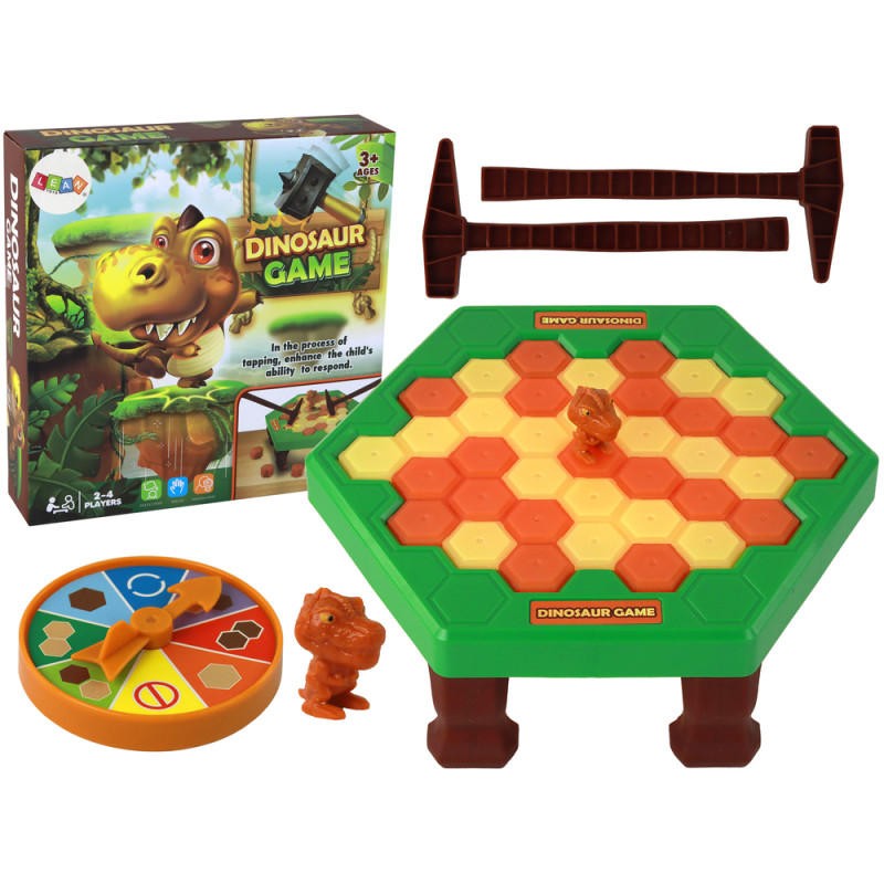 Gra zręcznościowa dinozaur w kłopotach zbijanie młotkiem