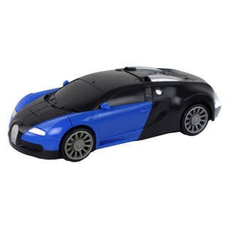 Samochód-Robot 2w1 Bugatti Niebieski z Efektami Świetlnymi - EAN: 5905679077955