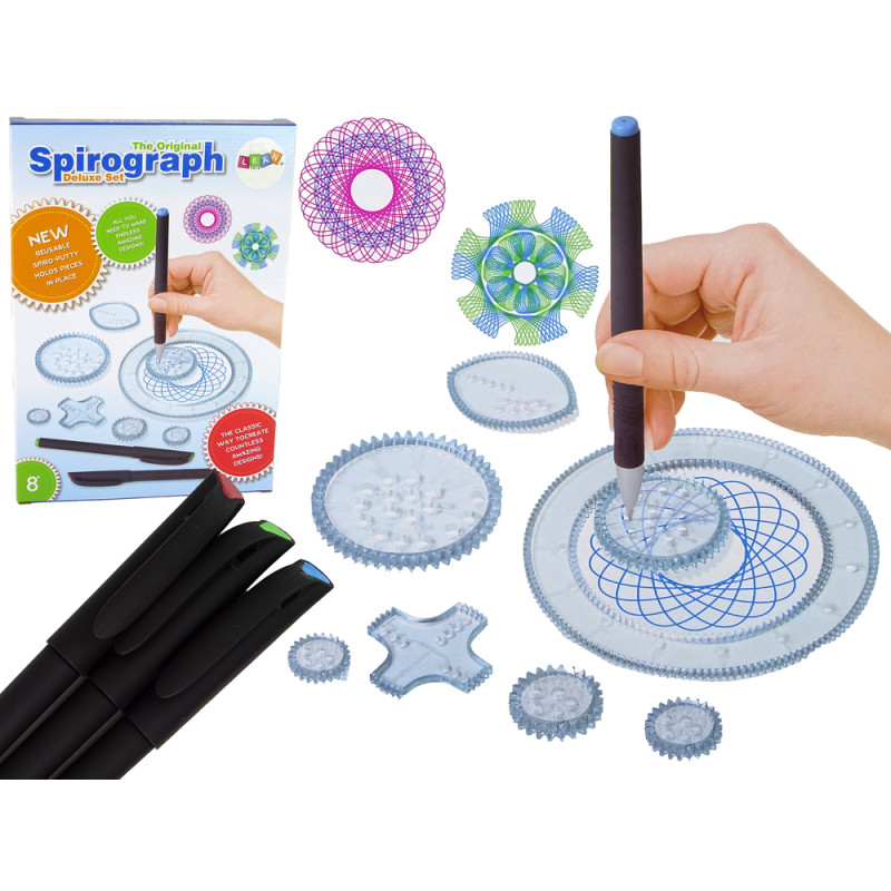 Zestaw edukacyjny Spirograf z pisakami - kreatywna zabawa dla dzieci, EAN: 5905679072134