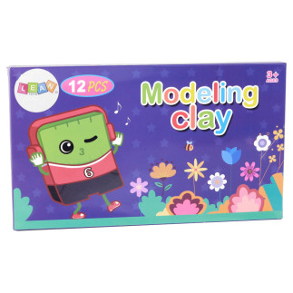 Modelina 12 kolorów pastelowe żywe kolory mix zestaw