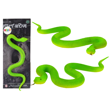 Figurka wąż realistyczny guma termoplastyczna zielony