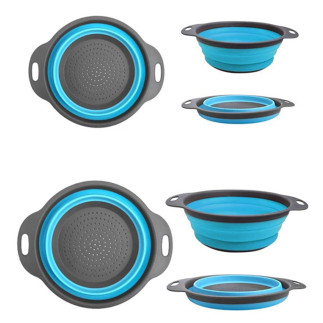 Ag659j durszlak silik. składany 2szt blu