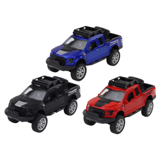 Resorak aluminiowy autko terenowe napęd czerwony niebieski czarny EAN: 5905991004837