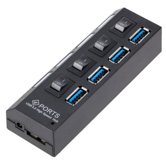 Ak244b hub usb 3.0 4 porty b/z
