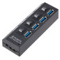 Hub USB 3.0 4 Porty Ak244b B/Z, EAN: 5907621812409