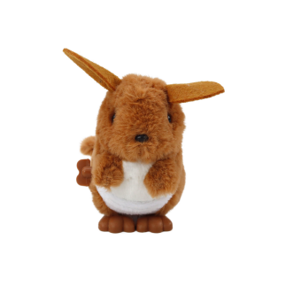 Skaczący kangurek nakręcany pluszowy zabawka ozdoba brązowy