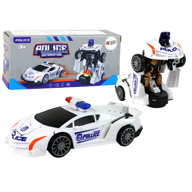 Samochód-robot policja biały 2w1 transformacja EAN: 5905679077948 Samochód-robot policja biały 2w1 transformacja EAN: 5905679077948