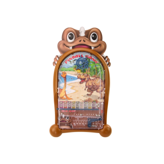 Gra zręcznościowa pinball dinozaury stojak brązowy