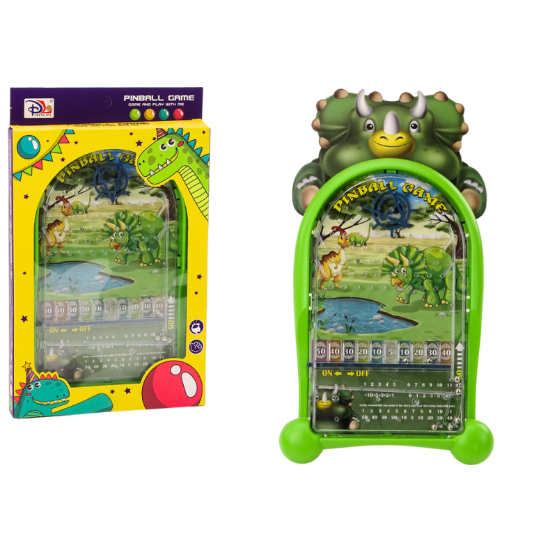 Gra zręcznościowa pinball dinozaury stojak zielony