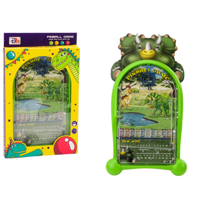 Gra zręcznościowa pinball dinozaury stojak zielony