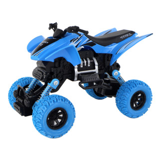 Pojazd terenowy pchacz quad XC z gumowymi kołami niebieski EAN: 5905679078037
