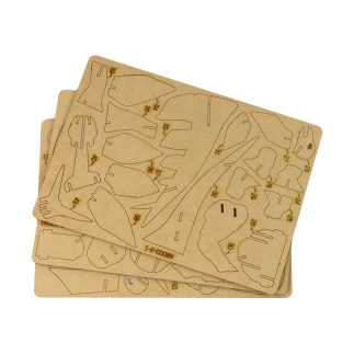 Drewniane puzzle przestrzenne 3d stegozaur składanka edukacyjna 41 elementów