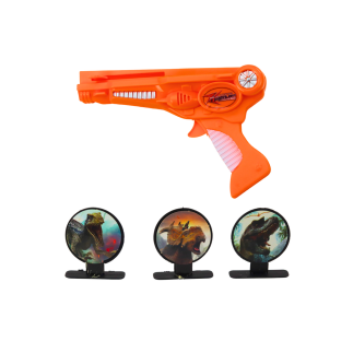 Pistolet wyrzutnia samolotów 3 samoloty 3 tarcze pomarańczowy