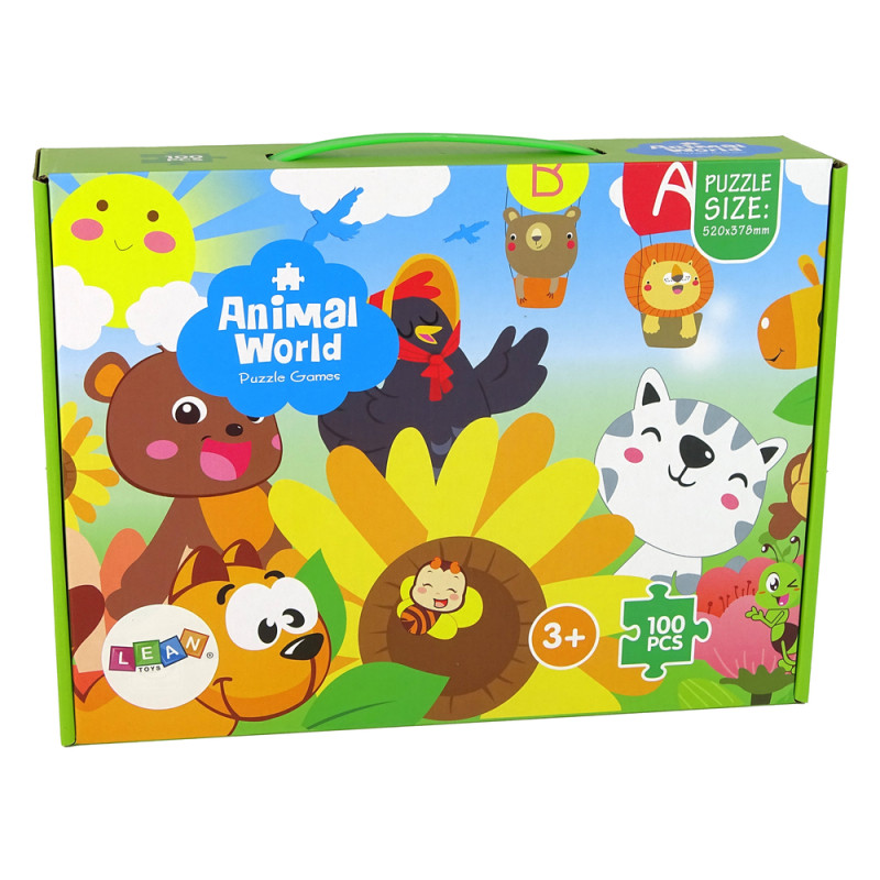 Puzzle dla dzieci - Układanka zwierzątka 100 elem. EAN: 5905679070413