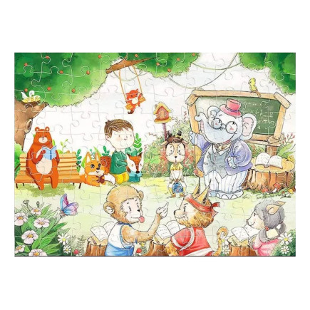 Puzzle Szkoła dla Zwierząt 100 elementów EAN: 5905679070420