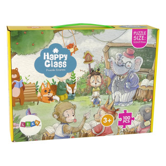 Puzzle szkoła dla zwierząt 100 elementów