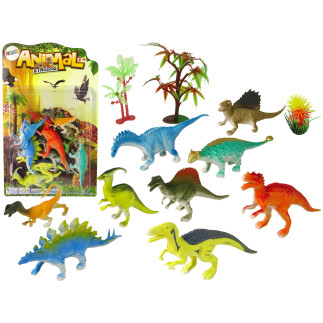 Zestaw figurek dinozaurów 9 sztuk kolorowe