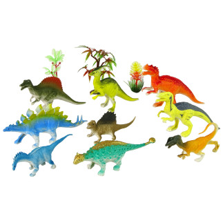 Zestaw figurek dinozaurów 9 sztuk kolorowe - EAN: 5905515352772