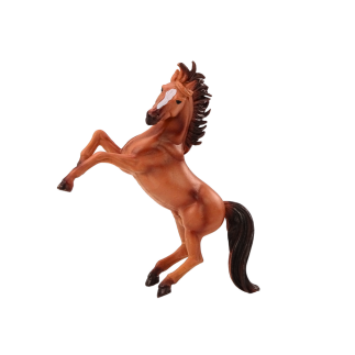 Figurka konia brązowego i szarego, stojący w stajni - cute horse EAN: 5905991015482