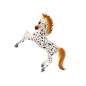 Figurka Białego Koni w Kropki - Stojący Konik do Stajni i Farmy - Cute Horse EAN: 5905991015499