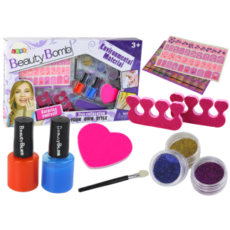 Zestaw do malowania paznokci naklejki  beauty bomb xxl