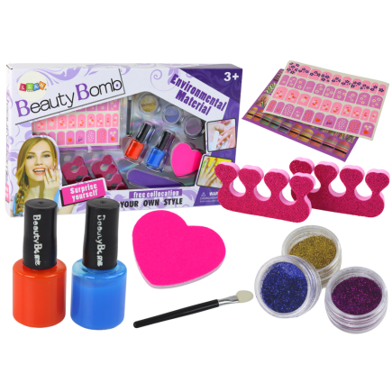 Zestaw do malowania paznokci naklejki  beauty bomb xxl