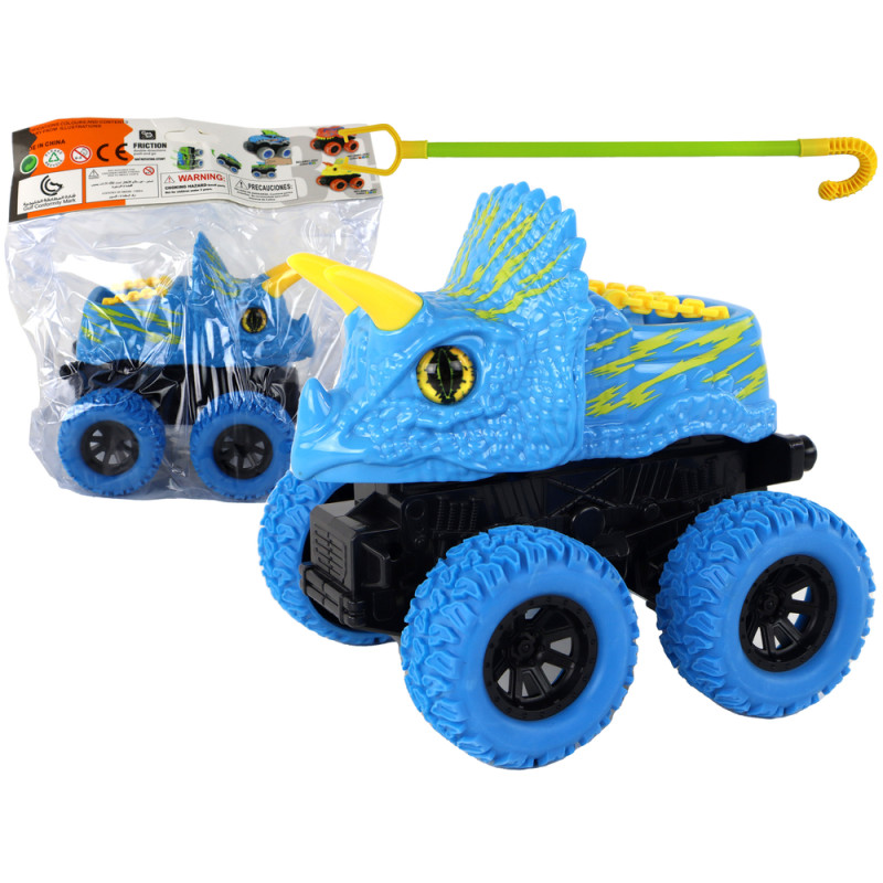 Pojazd Terenowy Pchacz Triceratops Gumowe Koła Niebieski EAN: 5905679078020