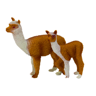 Figurka dorosła lama z młodą lamą 8 cm i 6 cm - zwierzęta świata EAN: 5905991020530