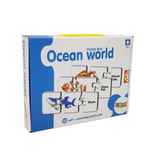 Puzzle edukacyjne układanka świat oceanów 10 połączeń