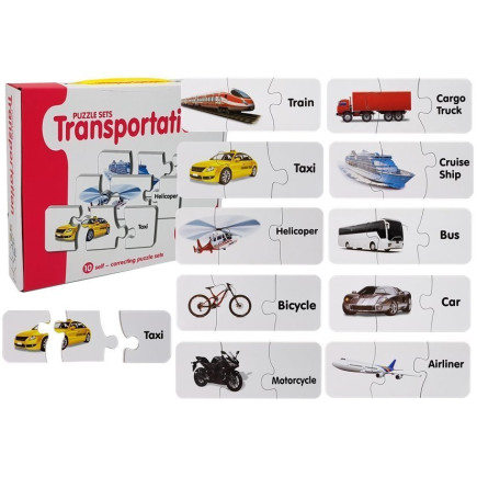 Puzzle edukacyjne układanka transport 10 połączeń