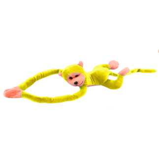 Maskotka pluszowa małpka z dźwiękiem żółta 60 cm