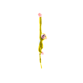 Maskotka pluszowa małpka z dźwiękiem żółta 60 cm