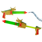 Pistolet na wodę Dinozaur Zielony 40 cm do zabawy w ogrodzie, EAN: 5905323215610