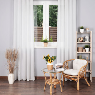 Basic Zasłona Gotowa 145x300cm, Kolor Biały 010 - EAN: 2010000597965
