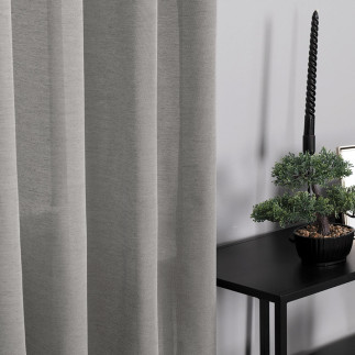 Basic zasłona gotowa, szerokość 145 x wysokość 250cm, kolor 002 szary - do obróbki