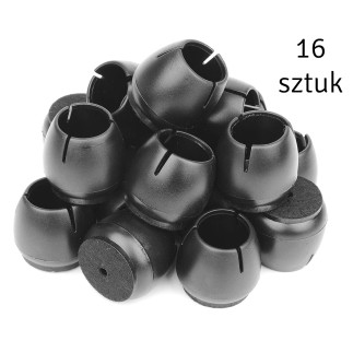 Nakładki nogi AG562G 16 szt. 12-16mm czarne, EAN: 5907621830472