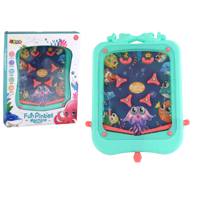 Mini Pinball Gra Zręcznościowa z Kulą Zielona - EAN: 5905991013914