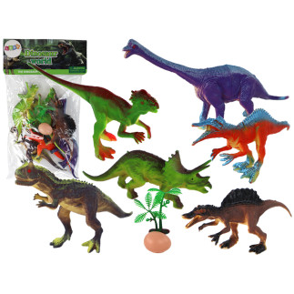 Zestaw figurek 6 dinozaurów akcesoria