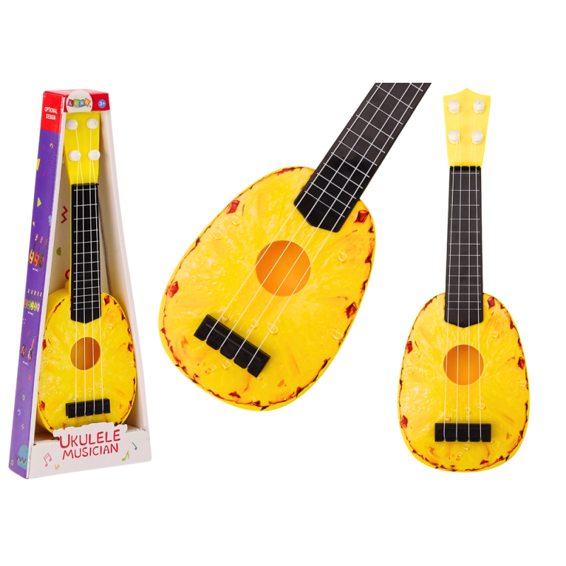 Ukulele dla dzieci mini gitara 4-strunowa z ananasem żółta EAN: 5905991015734